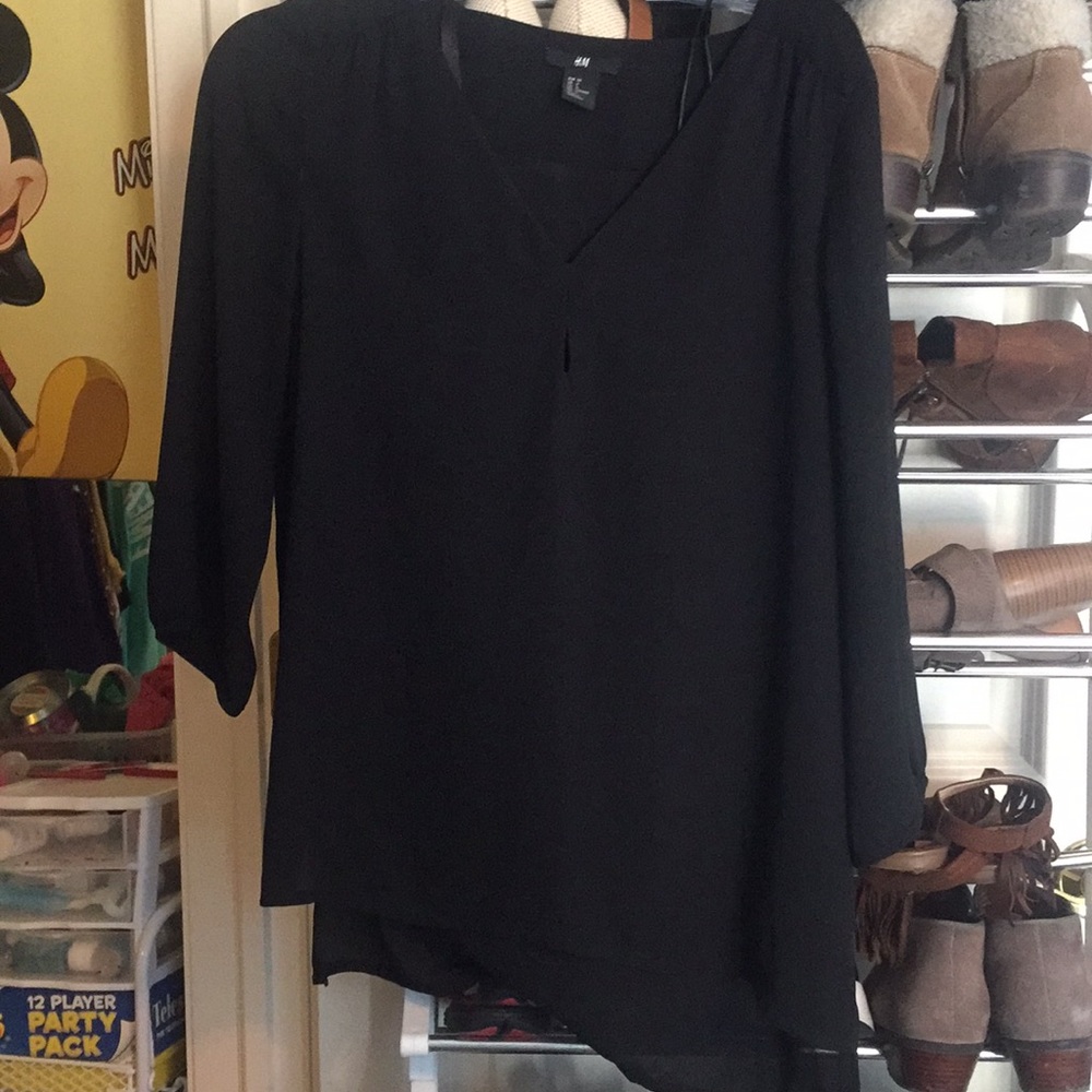 H&M Long Black Blouse